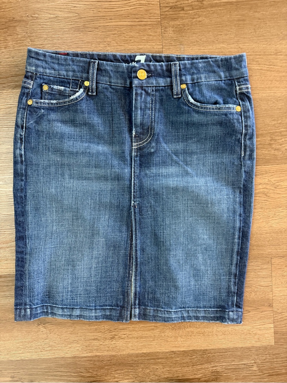 7 For All Mankind Denim Pencil Skirt